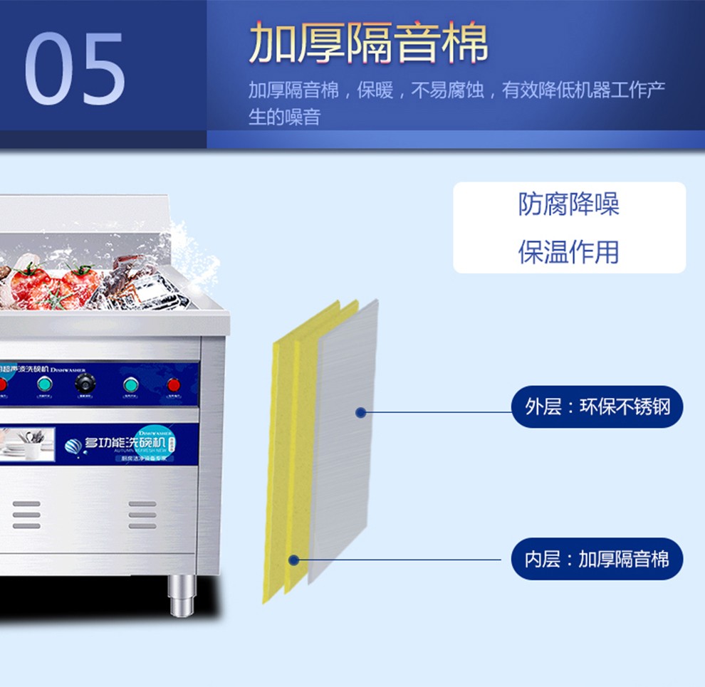 全自動(dòng)超聲波商用洗碗機（單池）